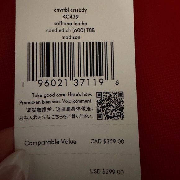 kate spade Red Leather Shoulder Bag with Gold Chain Strap - Picture 6 of 6